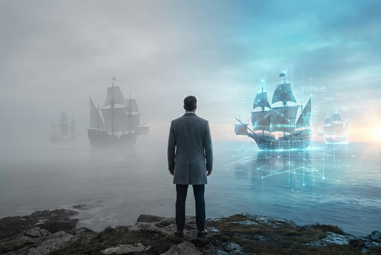 Et näe kasvua – koska et vielä tiedä miltä se näyttää. Kuten Kolumbuksen laivat, myös tämän päivän mahdollisuudet jäävät huomaamatta, jos niille ei ole käsitteitä. Kasvu ei ole kadonnut – se on vain siirtynyt niille, jotka uskaltavat nähdä sen ennen muita.